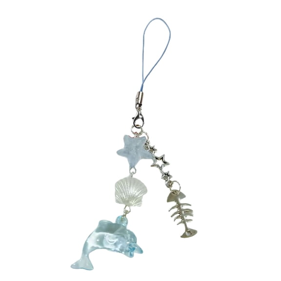 Necvior Adorable Dolphin and Shell Phone Hanging Accessory for Collectors and Gifting