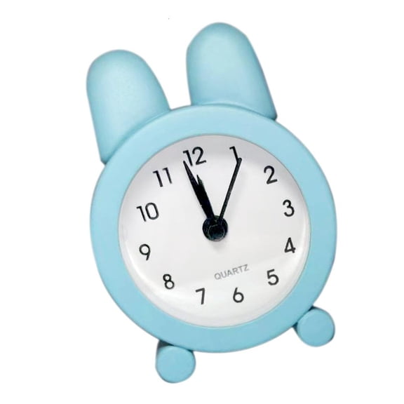 Necvior Adorable Rabbits Shape Alarm Clock Clear Display for Children and Teens Room