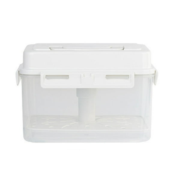 Necvior Airtight Pickle Container with Cover Kimchi Press Fermentation Storage Box with Handle Plastic Sauerkraut Holder