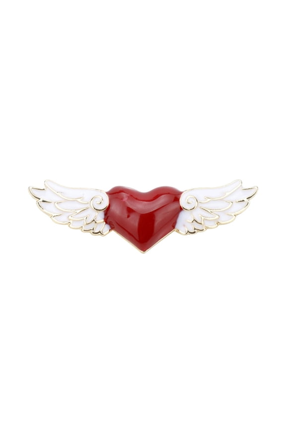Alloy Drop Oil Angel Wings Heart Hard Enamel Pins Brooches Women Lapel Badges Backpack Collar Fashion Jewelry Gift