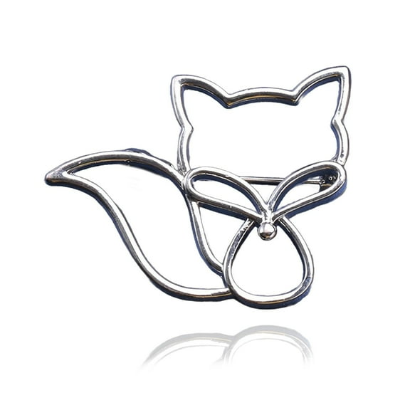 Necvior Alloy Hollow Foxes Brooch Pin Fashion Clothing Jewelry Party Wear Brooch for Daily