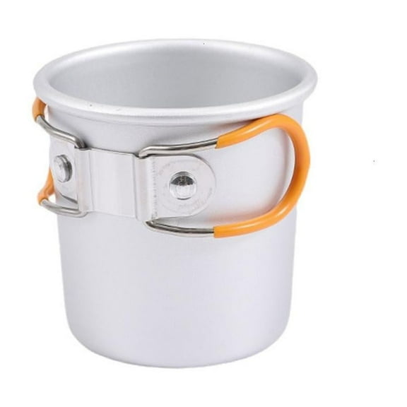 Necvior Aluminum Alloy Cup Camping Picnics Coffee Mug Tableware with Folding Handle