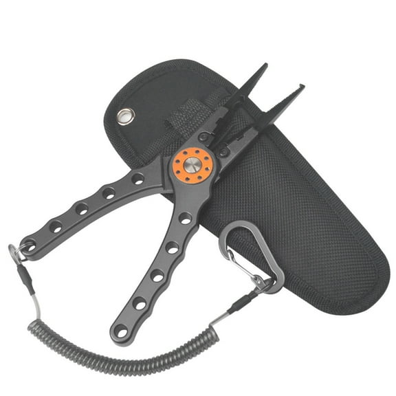 Necvior Aluminum Alloy Multifunction Fishing Pliers, for Cutting Lines and Hook Removal