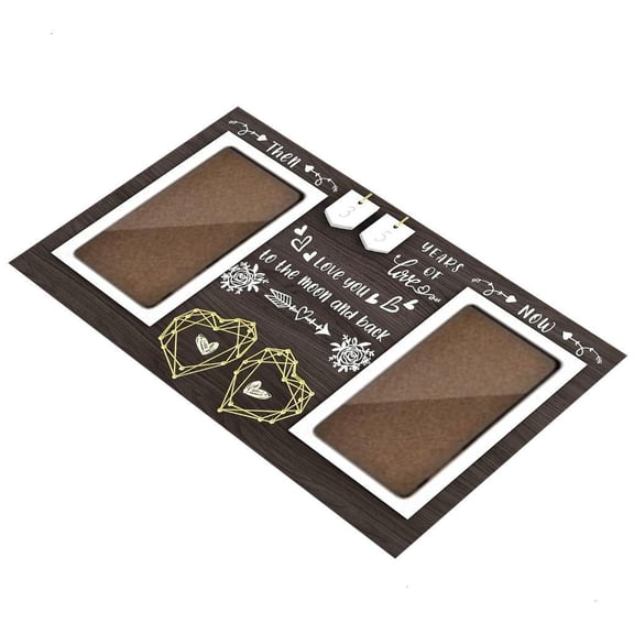 Necvior Anniversary Wedding Gift Wood Photo Frame for Couple Parent Wife Husband 1-99 Years Anniversary Picture Frame Decors