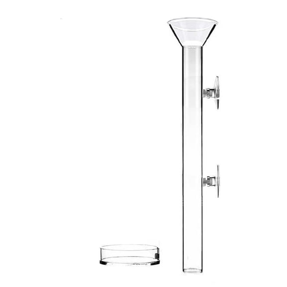 Necvior Aquarium Feeding Tube with Suction Cups Food Dish for Fish Shrimp 6 Sizes