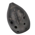 thumbnail image 1 of Necvior Artistic 8 Hole Black Clay Ocarina Traditional Chinese Flute Decoration Wind Instrument Perfect for Relaxation, 1 of 10