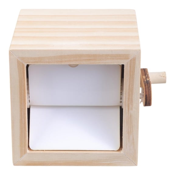 Necvior Artistic Wooden Photo Album Mechanical Hand Crank Picture Flipbook Frame Gift