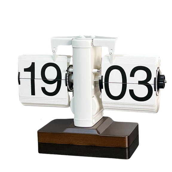 Necvior Automatic Digital Turn Page Clock Hour Display Mechanical Clock for Home Setting