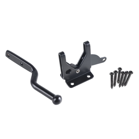 Necvior Automatic Gravities levering Gate Latches Lock Steel Self Locking Bolts Heavy Duty Black Steel Gate Lock for Garden Fence