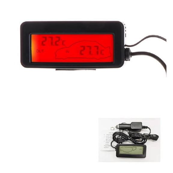 Necvior Automotive LCD Digital Display Indoor Outdoor Meter for Vehicle Truck Enhances Your Car Interior Accessories