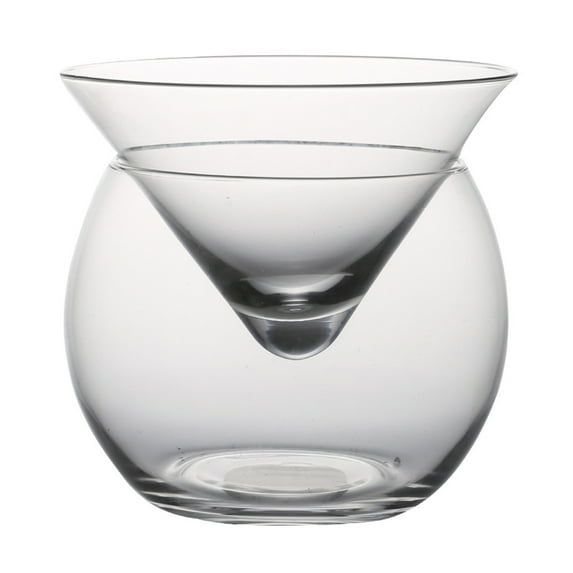 Necvior Bartender Iced Martini Glass Party Bar Cone Shape Sphere Ball Cocktail Cup Set