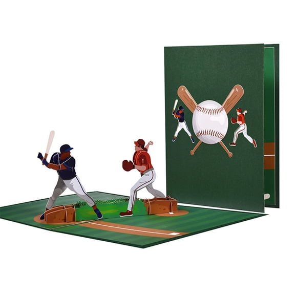 Necvior 3D Baseball Pop-Up Card for Husband Anniversary Card Travel Greeting Card