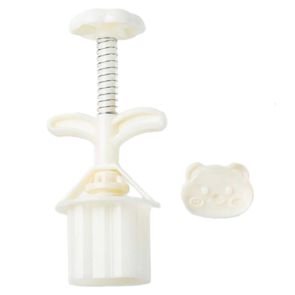 Necvior Bear Shape Moon Cake Maker Mold MidAutumn Pastries Tool Cookie Dessert Cutter Hand Pressure Moon Cake Mold Enduring