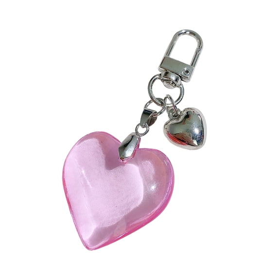 Necvior Beautiful Heart Accessory Fashionable Keychain Alloy Texture Heart Keyrings