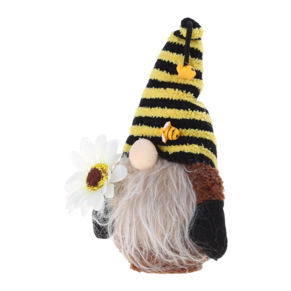 Necvior Bee Striped Gnome Scandinavian Tomte Nisse Swedish Honey Elf Home Farmhouse Kitchen Decor Shelf Tiered Tray Display