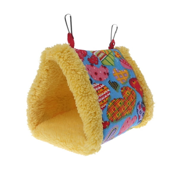 Necvior Bird Hanging Hammock for Cage Plush Hideout for Small Birds Sleeping Playing