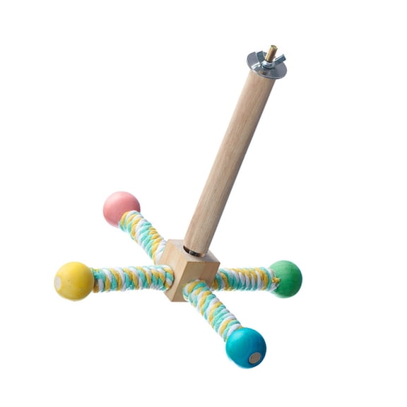Necvior Bird Rotating Pinwheel Perch Toy Birdcage Playstand Climbing Training Windmill Entertainment Toy Birdcage Standing Toy