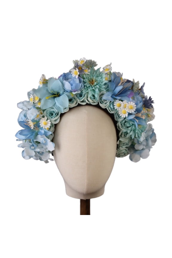 Bohemian Flower Headband Bridal Hair Ornaments Florals Hairband for Women Hair Bands Spring Wedding Garlands Crowns Wreath