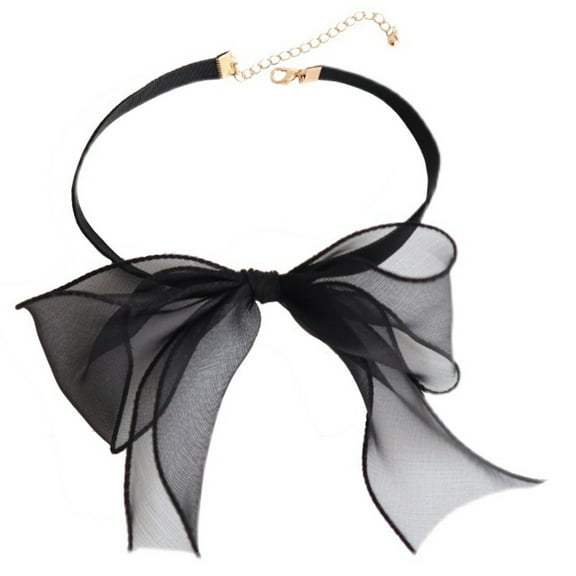 Necvior Bowknot Choker Bow Choker Necklace Choker Lolit Choker Bowtie Choker Lace Collar Clavicle Chain Vintage Choker