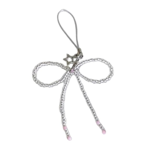 Necvior Bowknot Star Pendant Hanging Rope Phone Chain Strap Keychain Accessories