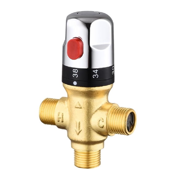 Necvior Brass 1/2 Thermostatic Valves DN15 Constant Temperature Valves Upgrades for Stable Temperature Control in house Plumbing