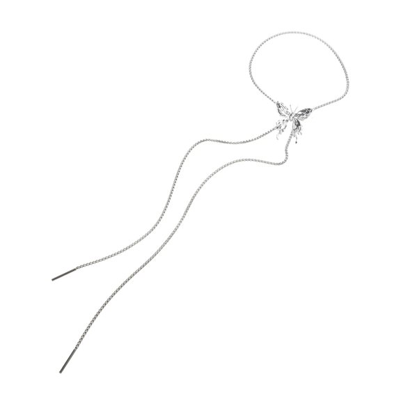 Necvior Butterfly Charm Choker Necklace Hip Hop Wasit Chain Fashionable Pendant Chain