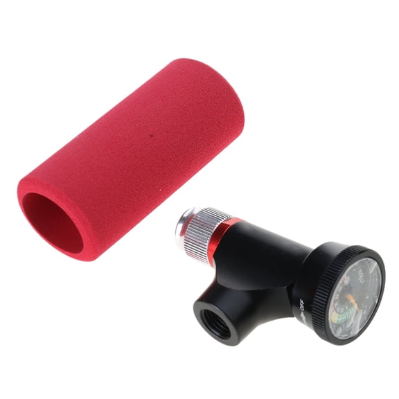 Necvior CO2 Inflator Head With Gauge Quick Pumping Bicycles Pump CO2 Bike Tire Inflator
