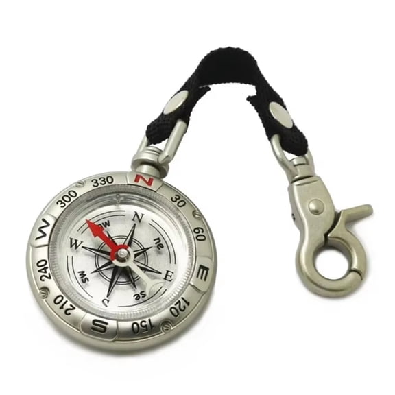 Necvior Camping Compasses Keychain Portable Zincs Alloy Pocket Compasses With Lanyard Keychain Navigation Tool Climbing Equipment