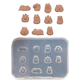 Necvior Capybara Shaped Resins Molds for Making Candy Muffins Mousses Chocolate Cookie