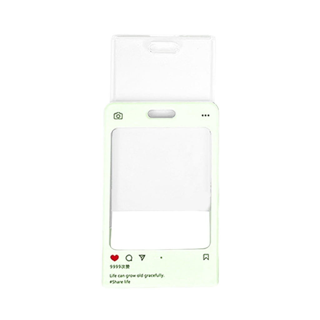 Necvior Card Holder Acrylic Ferrule Keychain Transparent Korean ...