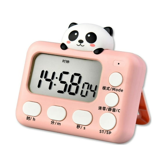 Necvior Cartoon Digital Timer Kitchen Countdown Timer Desktop Alarm Clock