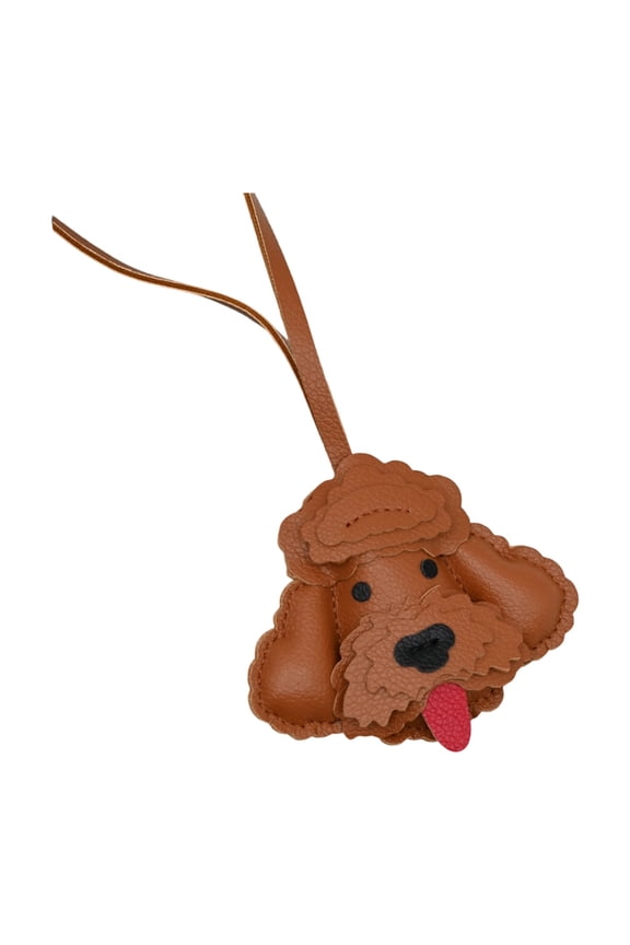 Cartoon Dog Keychain Cute Poodle Bag Charm High Quality PU Material Long Lasting Gift For Dog Lovers
