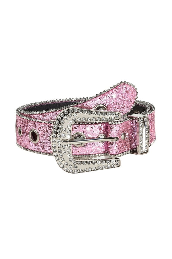 Casual Rhinestone Belts Woman Locomotive Full Waist Belts Western Cowgirl Girls Fashion Belt for Jeans Men