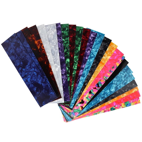 Necvior Celluloid Guitar Pick Punch Sheets, Mixed Variety Strips for Making Guitar Picks