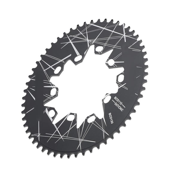 Necvior Chainring Folding Bike Aluminium Alloy High Strength 110/130BCD Ovals Chainring