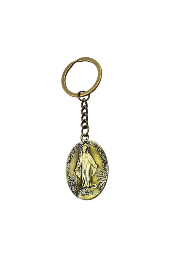 Christian VirginMary Keychains Rear Flat Alloy Key Chain Pendant Various VirginMary