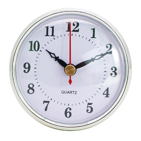 Necvior Classic Clock Craft Quartz Round Clocks for Head Insert Arabic Numbers 80mm/3.15