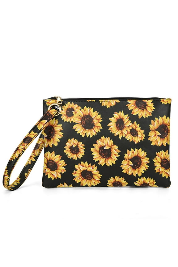 Clutch Purse for Women Handbags Leopard Cow Sunflower Pattern Evening Clutch Bag for Daily Use Wedding Cocktail Party