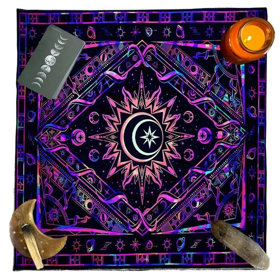 Necvior Comfortable Tarot Tablecloth Witchcrafts Table Cloth for Tarot Enthusiasts Table Cover Prolonged Use Tablecloth