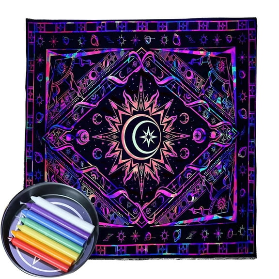 Necvior Comfortable Tarot Tablecloth Witchcrafts Table Cloth for Tarot Enthusiasts Table Cover Prolonged Use Tablecloth
