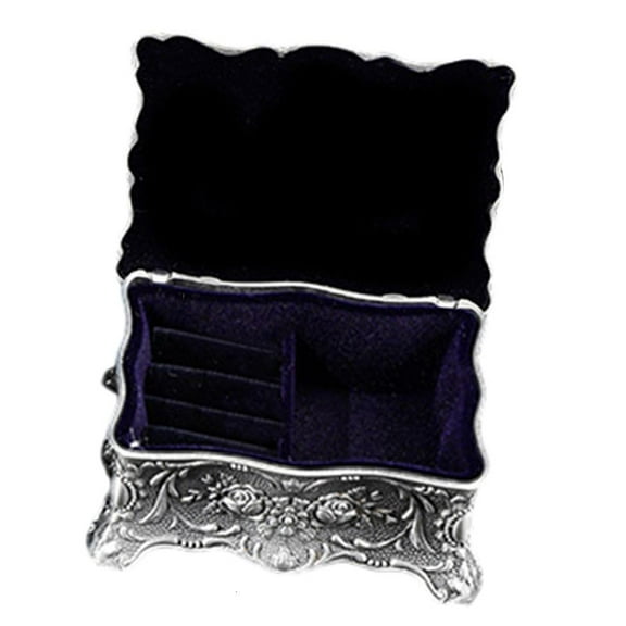 Necvior Compact Metal Storage Box Retro Organizer Container for Jewelry and Small Tools