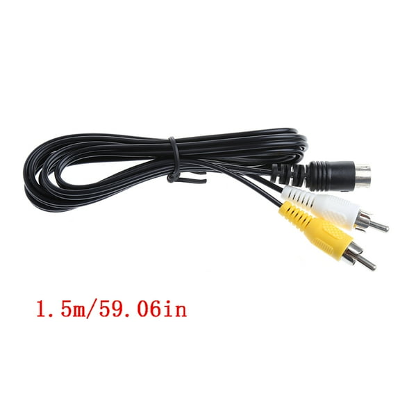 Necvior 1.5M/5FT AV Audio Video Stereo Composite Adapter Cable Cored For Genesis/for M System Console RCA Video TV Cord