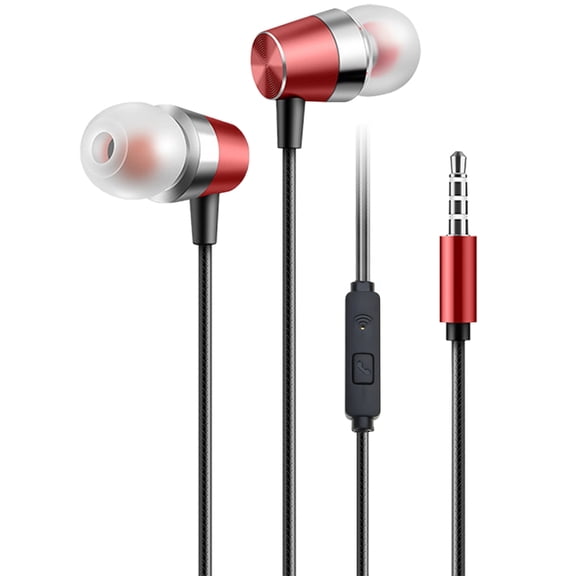 Necvior Corded Earbuds with Microphone 3.5mm in Ear Headphones with Microphone Suitable for Smartphones Computer Laptops