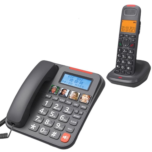 Necvior Corded Telephone with Speakerphone and Hearings Aid Compatibility GAPs Protocol