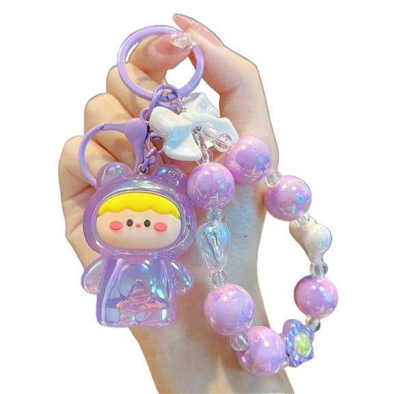 Necvior Creative Acrylic Belt Cartoon Bag Pendant Cute Color Changing Frog Keychain Thanksgiving Gift