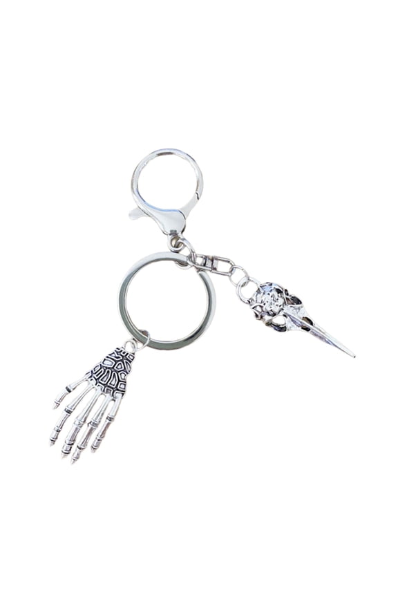 Creative Bird Head Claw Pendant Keychain Metal Car Keyring Bag Ornament