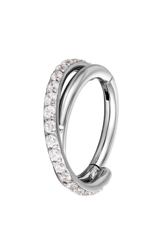 Crossed Titanium Steel Twist Nose Rings Segment Hoop Earring Stylish Women Accessory Stylish Jewelry for Fashionistas