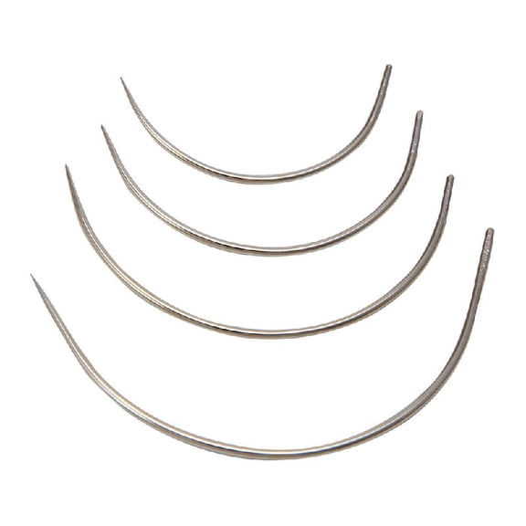 Necvior Curved Needles 4 Pcs Hand Sewing Upholstery Repair Kint Quilting Pin for Home Indoor Room Entrance Rug Woven