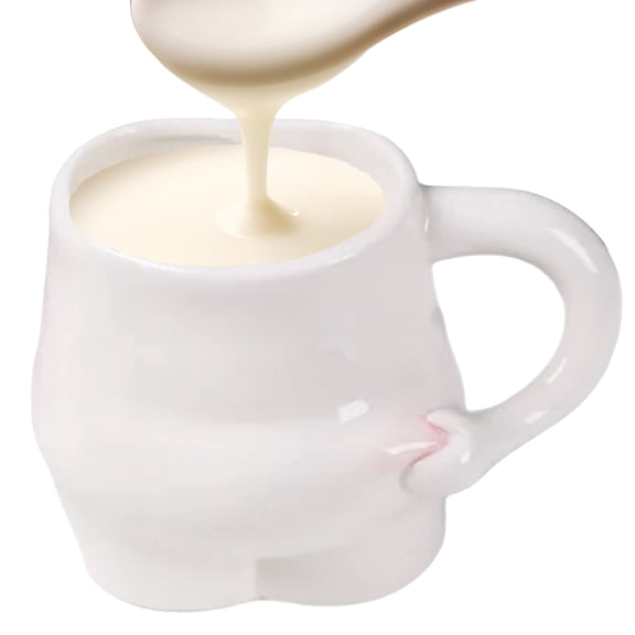 Necvior Cute Belly Shaped Drinkware Safe Ceramic Cups Unique Coffee Cups Drinkings Cups