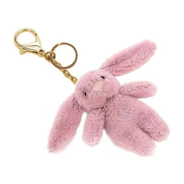 Necvior Cute Bunny Heart Keychain Korea INS Backpack Bag Decoration Lovely Phone Chain Sweet Charm Keychains Jewelry Gift
